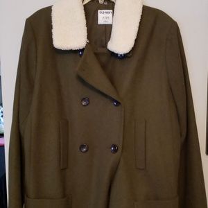 Olive Green Womens Pea Coat